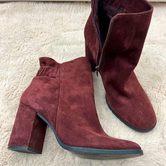 Arturo Chiang leather upper suede block heel bootie - Picture 2 of 6